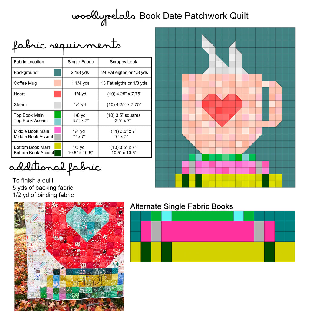 Book Date Patchwork Quilt Pattern